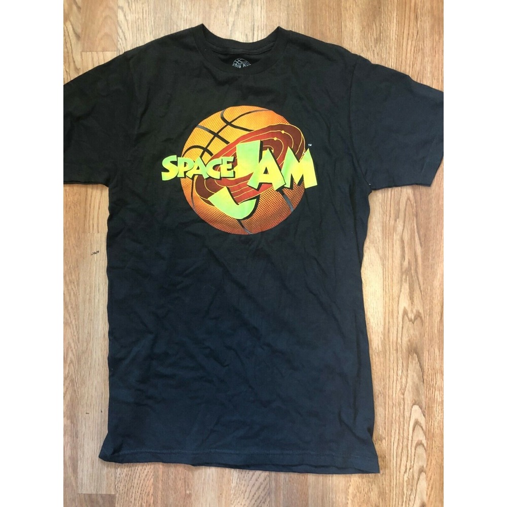 Vintage 90's Official SPACE JAM Looney Tunes Basketball Movie Promo Gray Shirt M